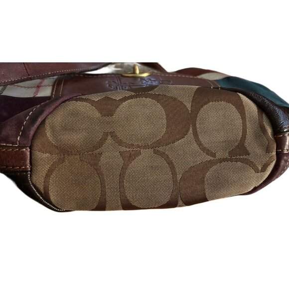 Coach Bleeker Multicolor Patchwork Leather‎ Suede Velvet Shoulder Handbag - Picture 7 of 7